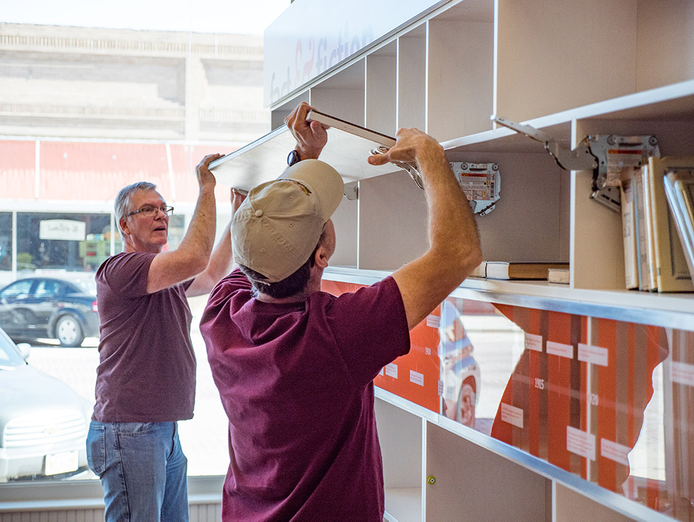 installing bookcase