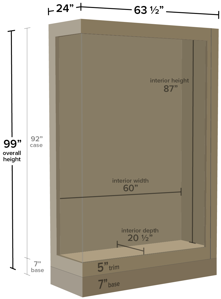 Upland Adjacent Two Window Cuesta Showcase Dimensions