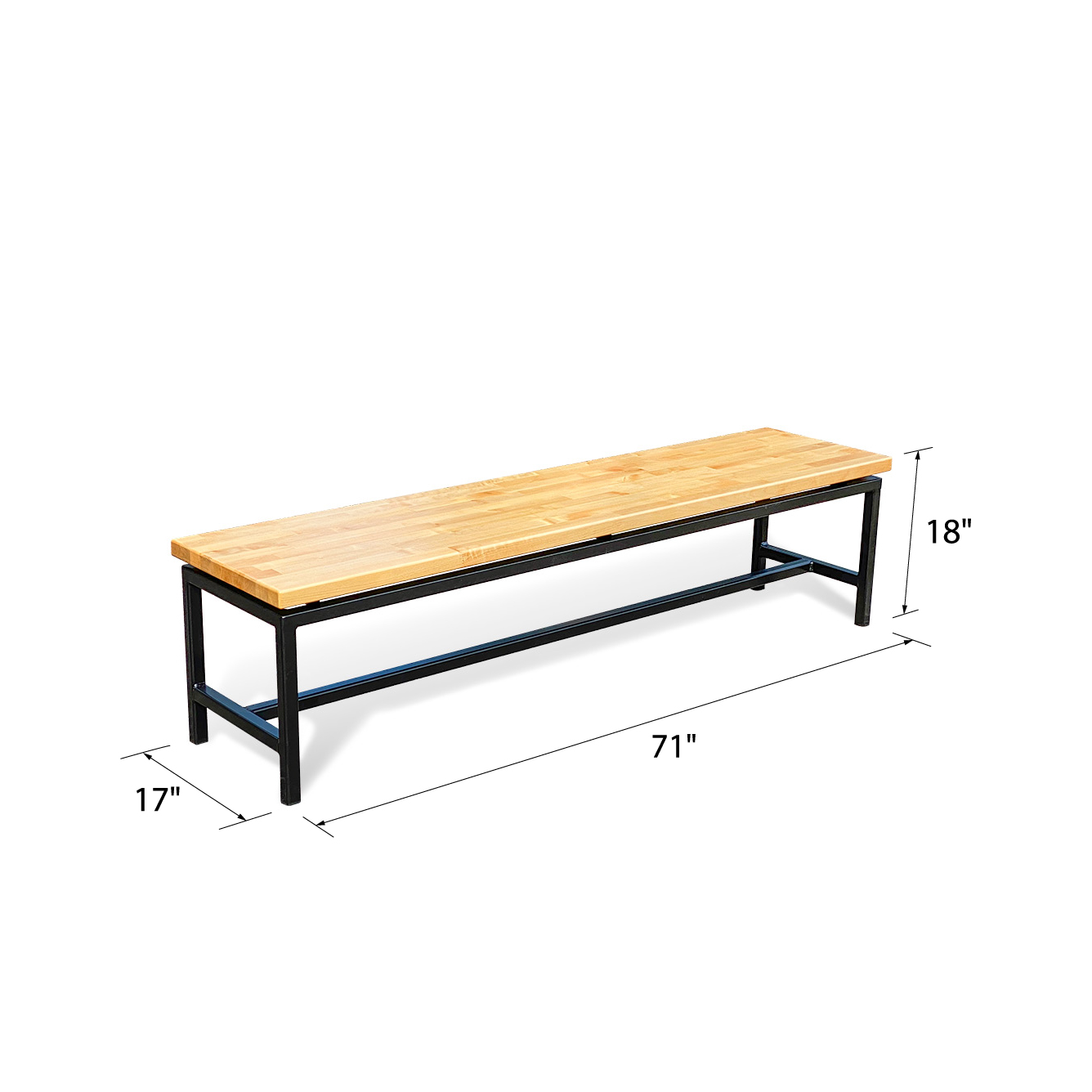 Upland® Quivira 1771 Museum Bench dimensions