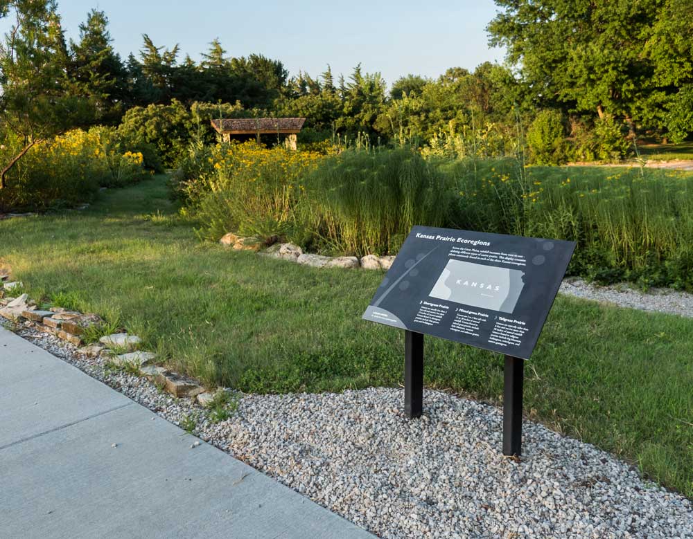 Waymaker Outdoor Sign installed at Dyck Arboretum in Hesston, Kansas.