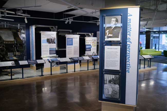 Custom designed exhibit columns for the InfoZone Museum in Pueblo, Colorado.