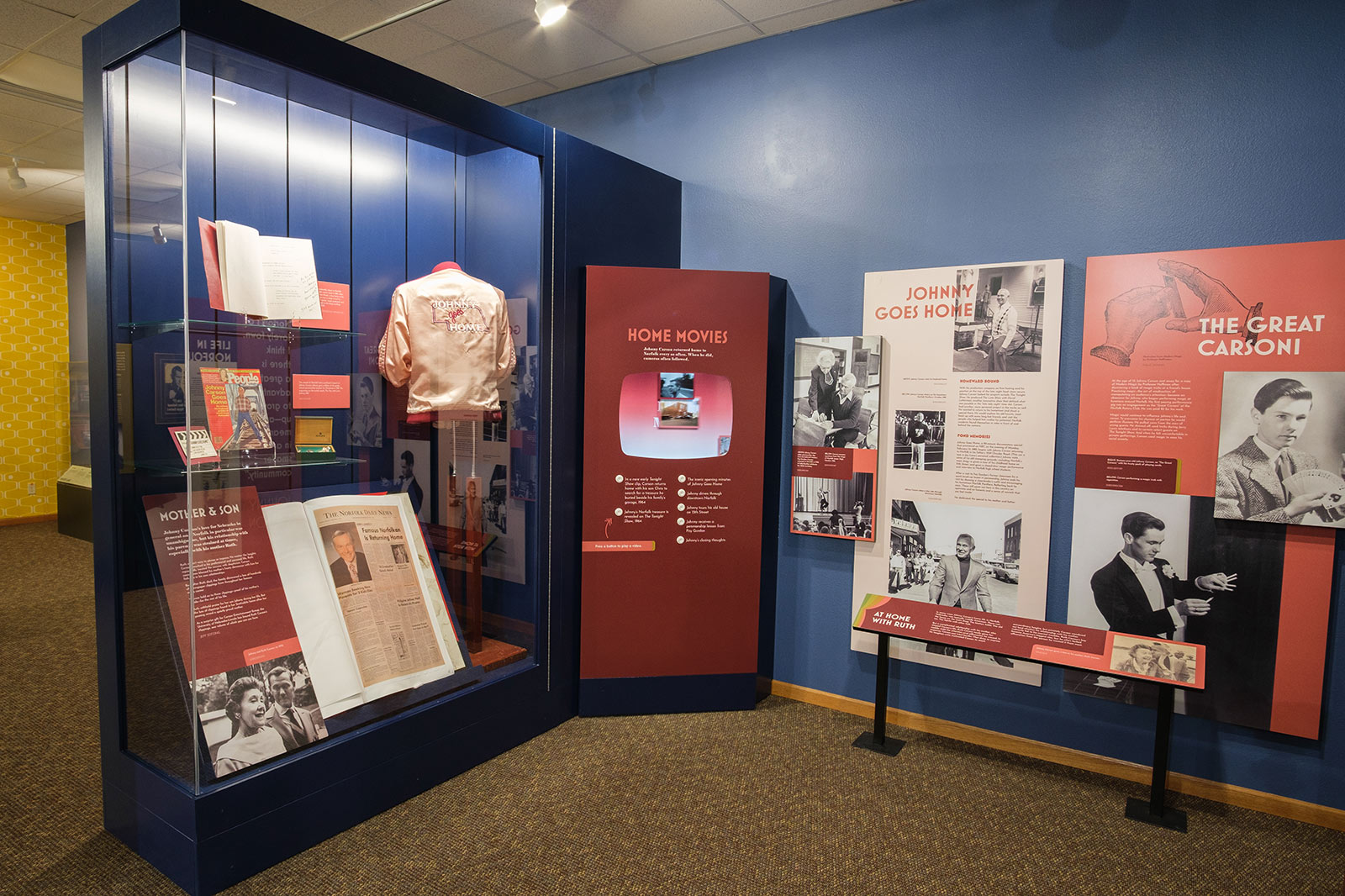 Johnny Carson Museum Exhibit Showcase