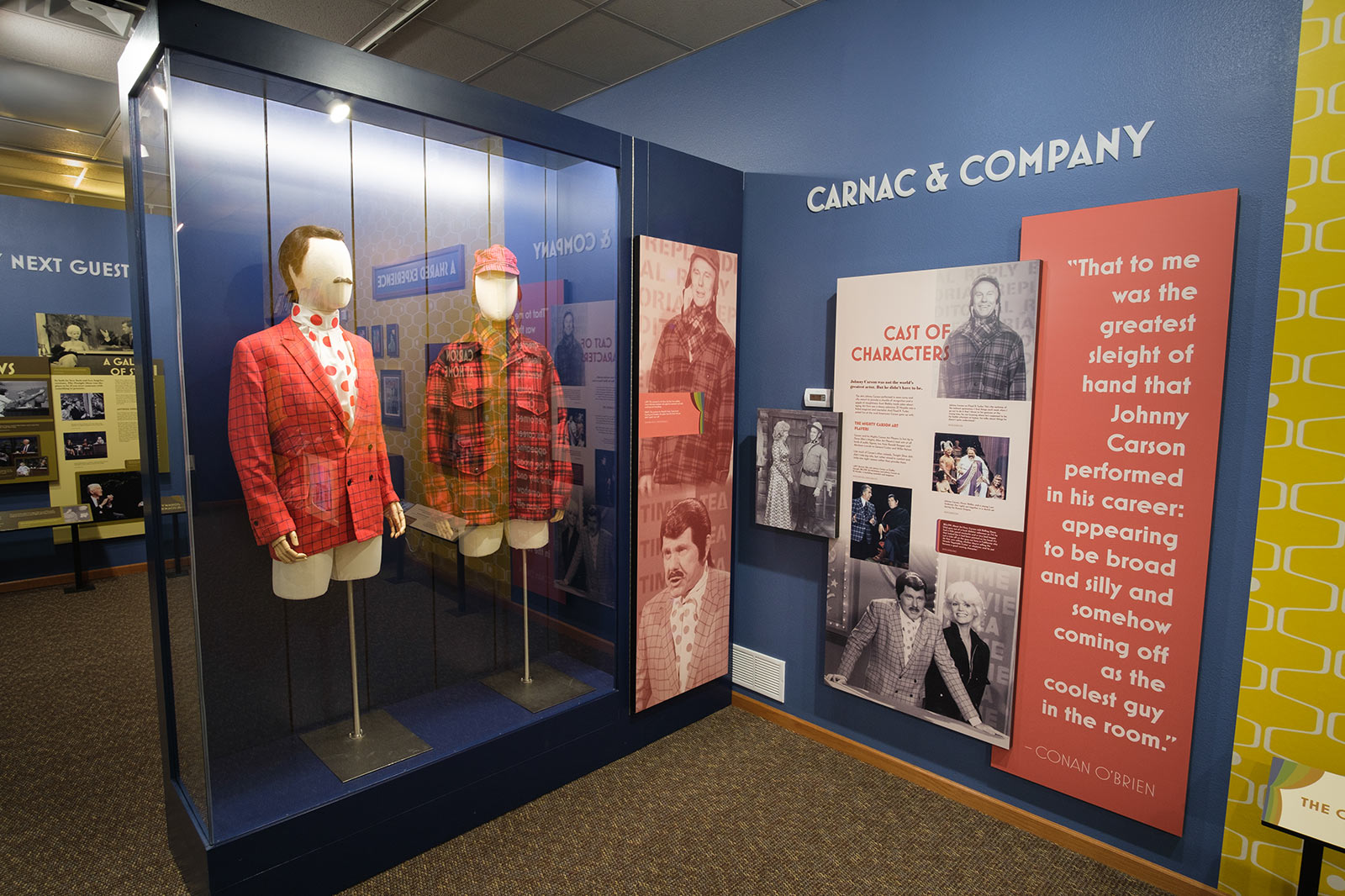Johnny Carson Exhibit costume showcase