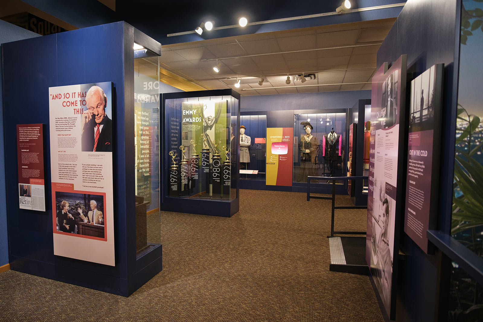 Johnny Carson Museum Exhibit Showcase