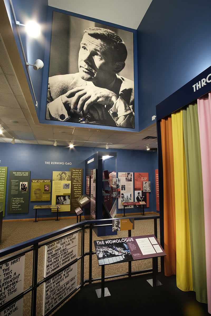 Johnny Carson museum exhibit stage curtain