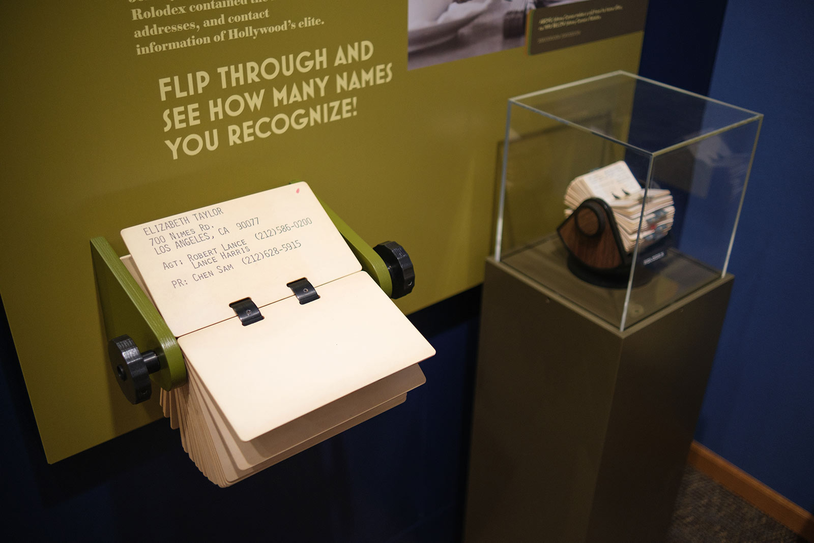 Johnny Carson museum exhibit rolodex interactive