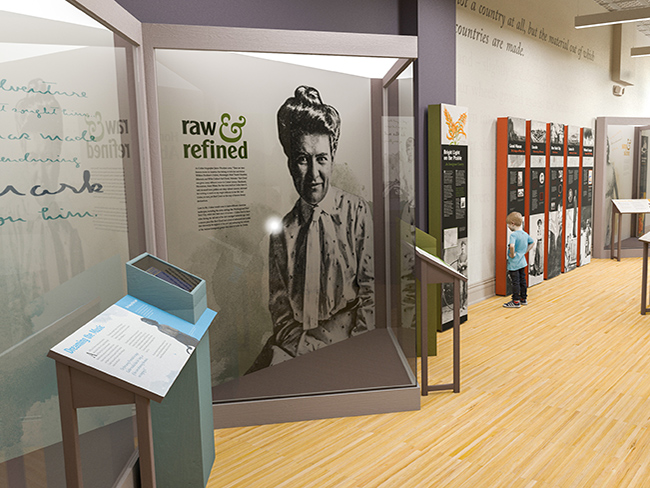 Willa Cather Exhibit rendering