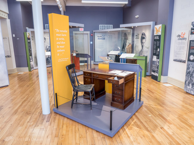 Willa Cather exhibit desk platform