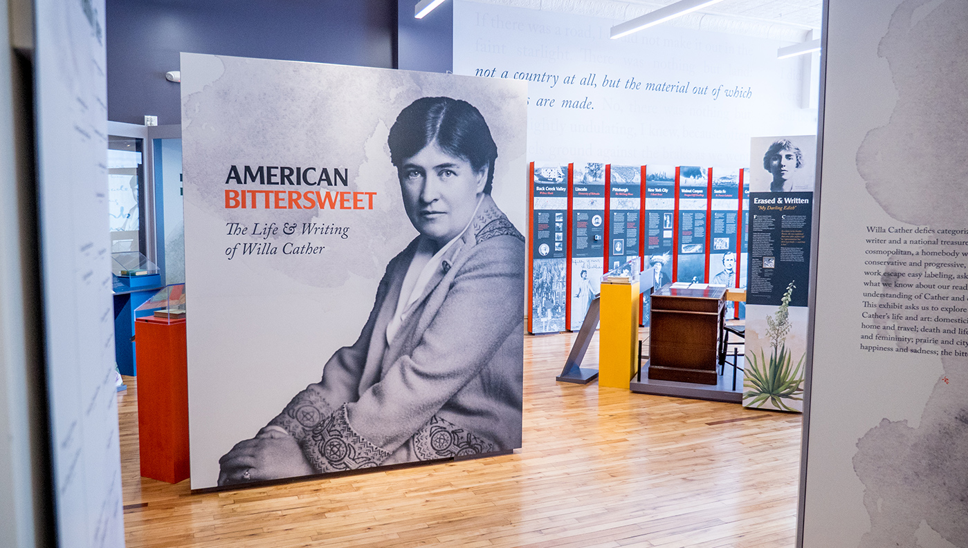 Willa Cather Exhibit entrance