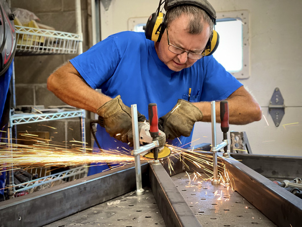 display case welding and grinding