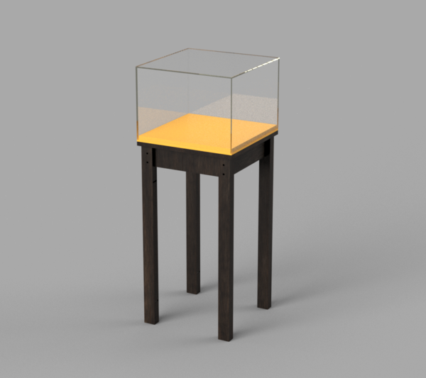 museum flat pack pedestal rendering