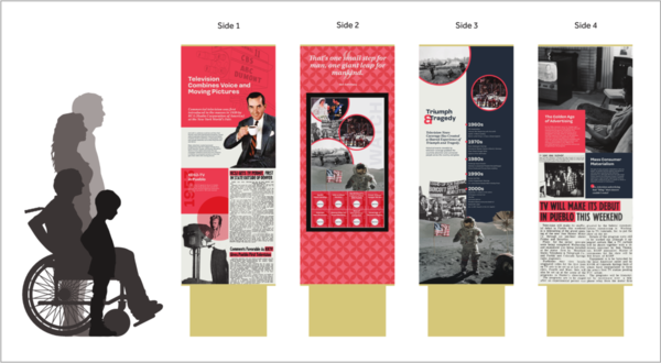 news exhibit column display design draft