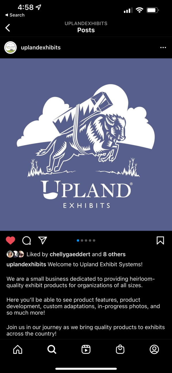 upland instagram first post