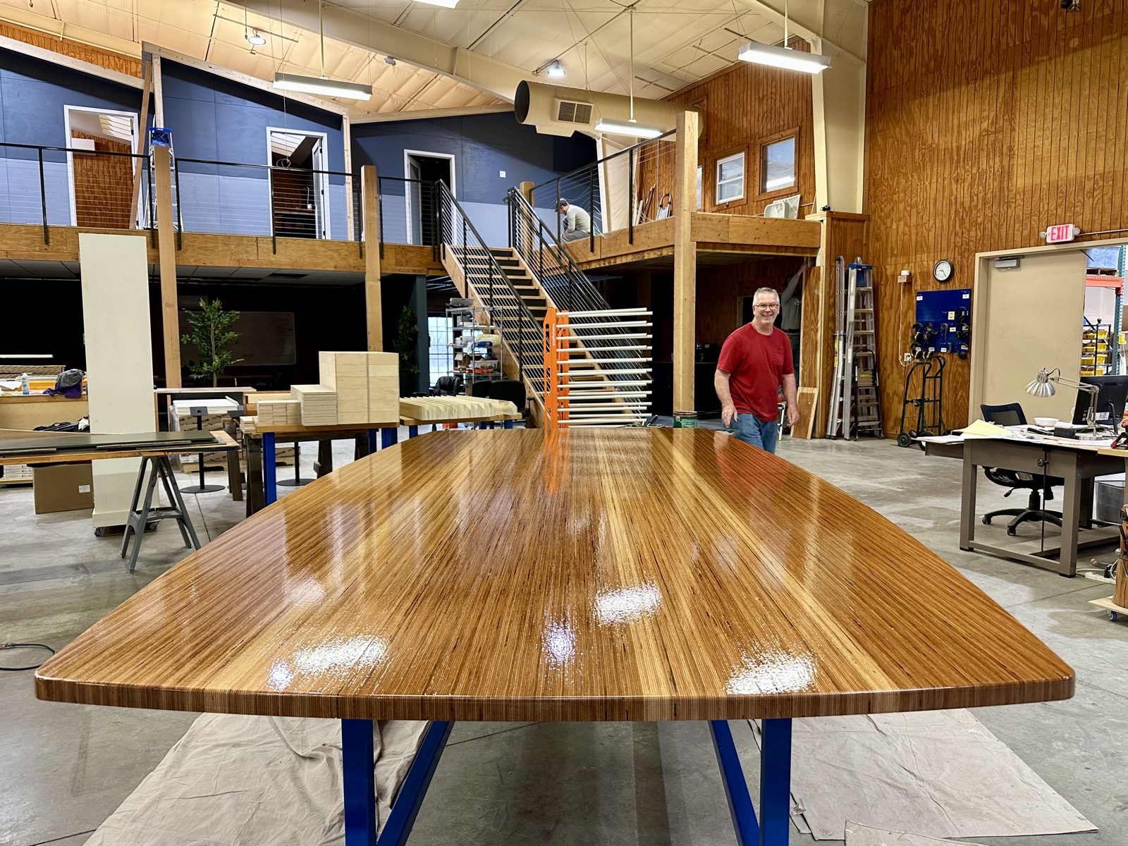 6'x12' boat shaped conference table at Upland